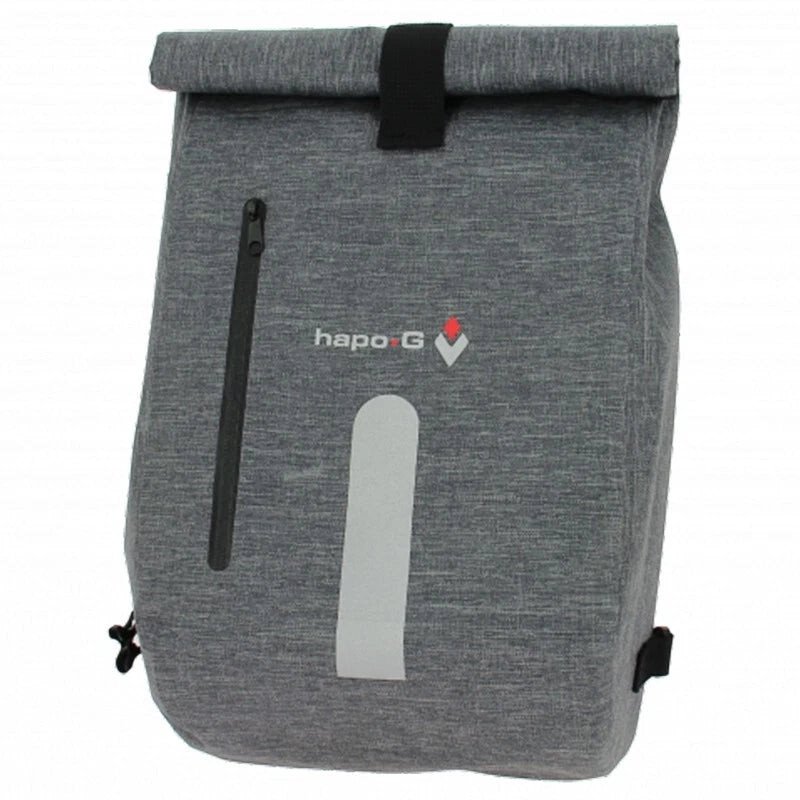 Sacoche arrière vélo HAPO-G 14L grise sac à dos 30x40x12 cm