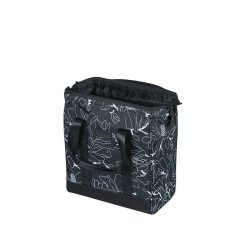 Sacoche arrière vélo Basil Grand Flower Shopper 23L noir