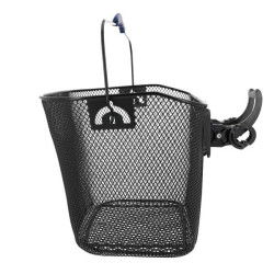 Panier avant vélo Durca 801533 métal gris 12L guidon