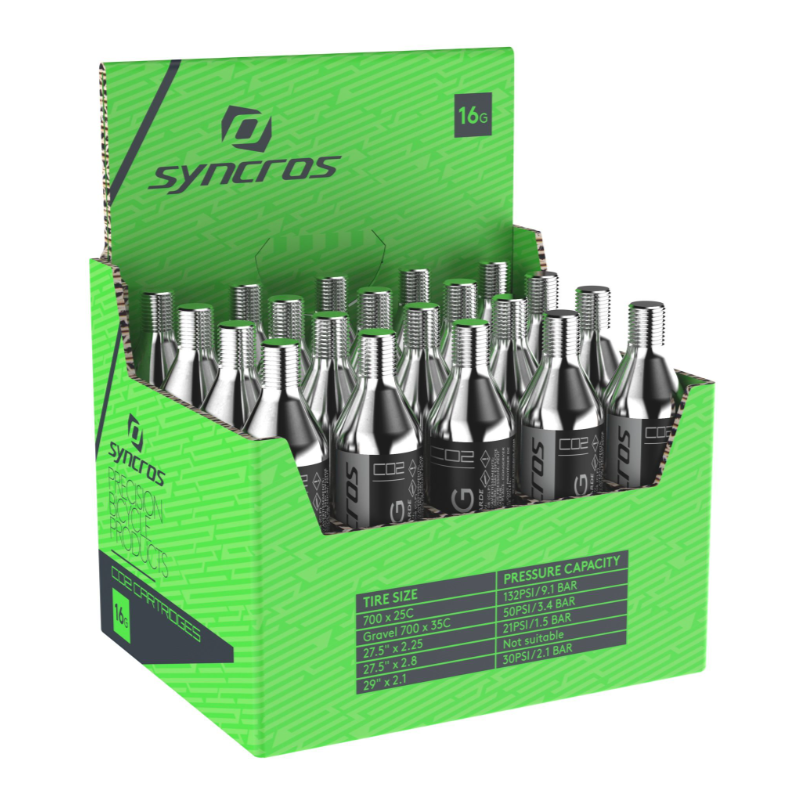 20er-Pack CO2-Kartuschen für FahrräderSyncros, 16 g, 238626-0012222