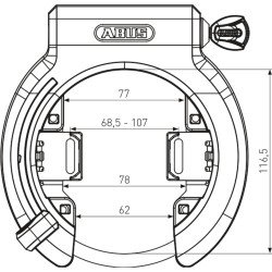 ABUS6950M AM NR 6KS130 ST5950 bicycle frame lock