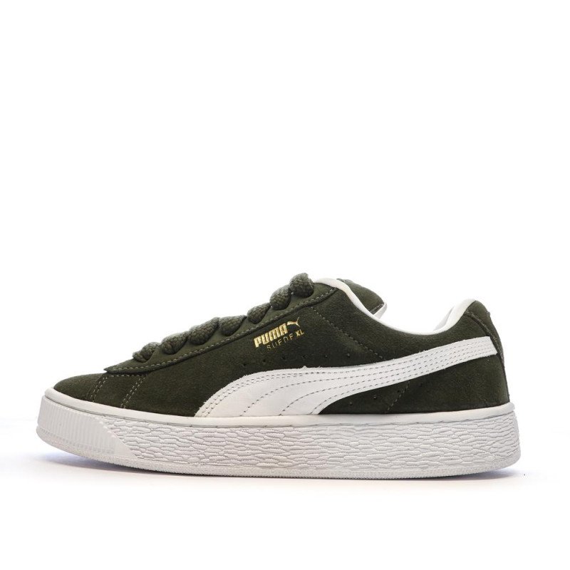 Puma Suede XL 395205-13 Oliva oscuro Blanco 41