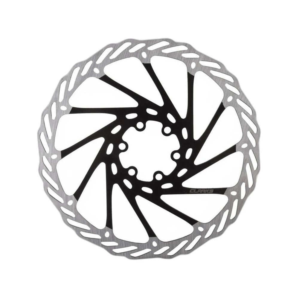 Clarks CL-180 brake disc 180mm 6-hole Silver/Black MTB New
