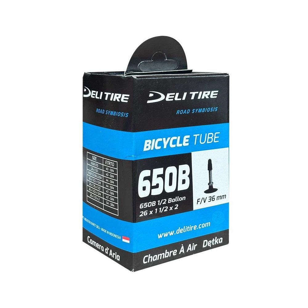 Chambre à air vélo 650B Deli Tire 26x1.5-2 valve Presta 36mm Neuve