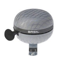 Sonnette vélo Basil Bell 60mm argent motif peau de serpent Neuve