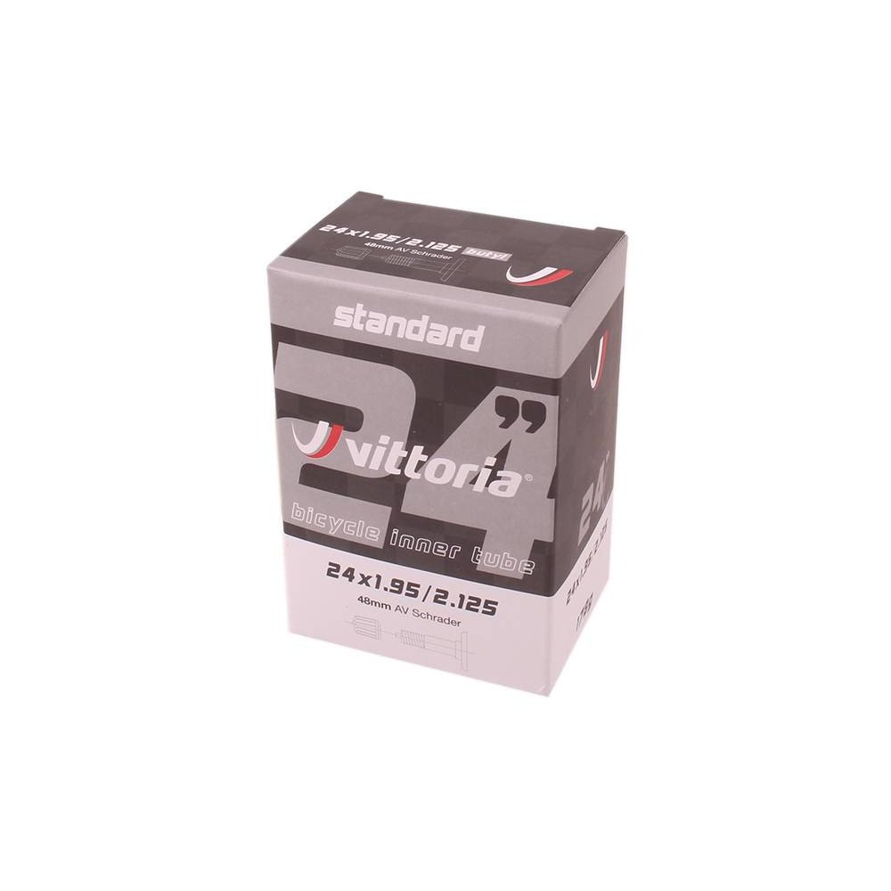 Chambre à air vélo 24x1.95-2.125 Vittoria valve Schrader 48mm Neuve