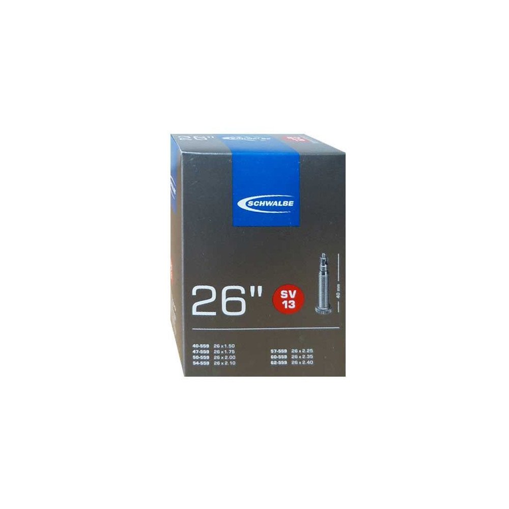 Cámara de aire para bicicleta de montañaSchwalbeSV1326x1.50-2.40, válvula Presta, 40 mm, nueva