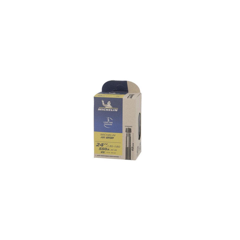 Cámara de aire de 24 pulgadas Michelin Airstop E31.30-1.80, válvula Schrader de 48 mm, nueva