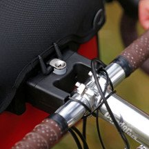 Kit de montaje para manillar de laORTLIEB, con antirrobo de hasta 31.8mm y alforja para la cesta. Nuevo