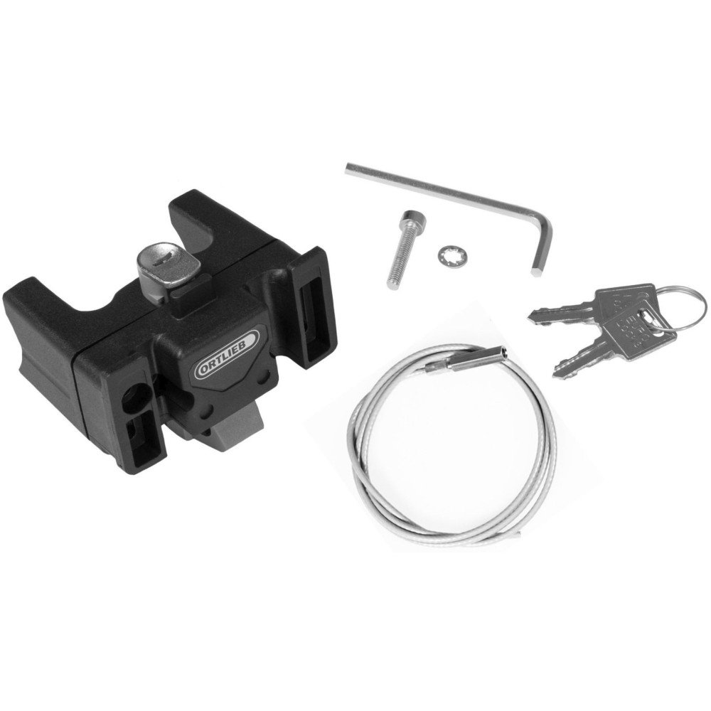 Handlebar mounting kit ORTLIEB with anti-theft lock up to 31.8mm basket bag New