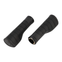 Herrmans Nucore 130mm ergonomic lock-on Tour Wave bike grips black pair New