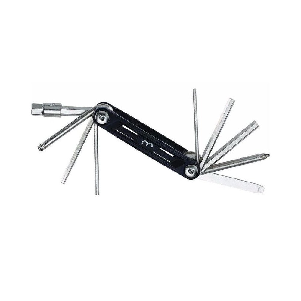 BBB MaxiFold bicycle multi-tool, 10 functions, Allen keys, Torx T25, lightweight aluminum, New