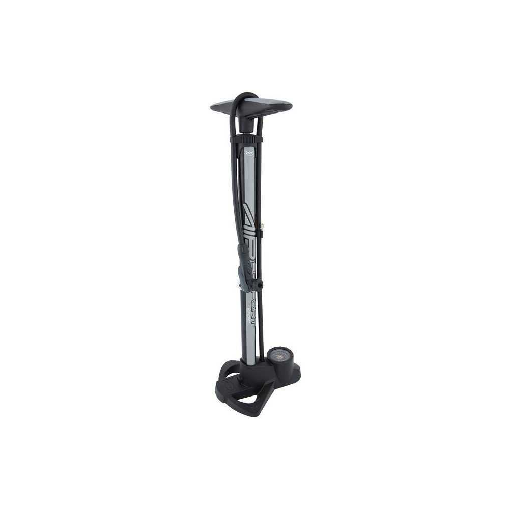 Contec Air Support Sport bicycle floor pump 11 bar 160 psi all valves grey New