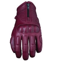 Gants moto femme Five Kansas Woman cuir chèvre rétro CE EN13594 rouge Neufs