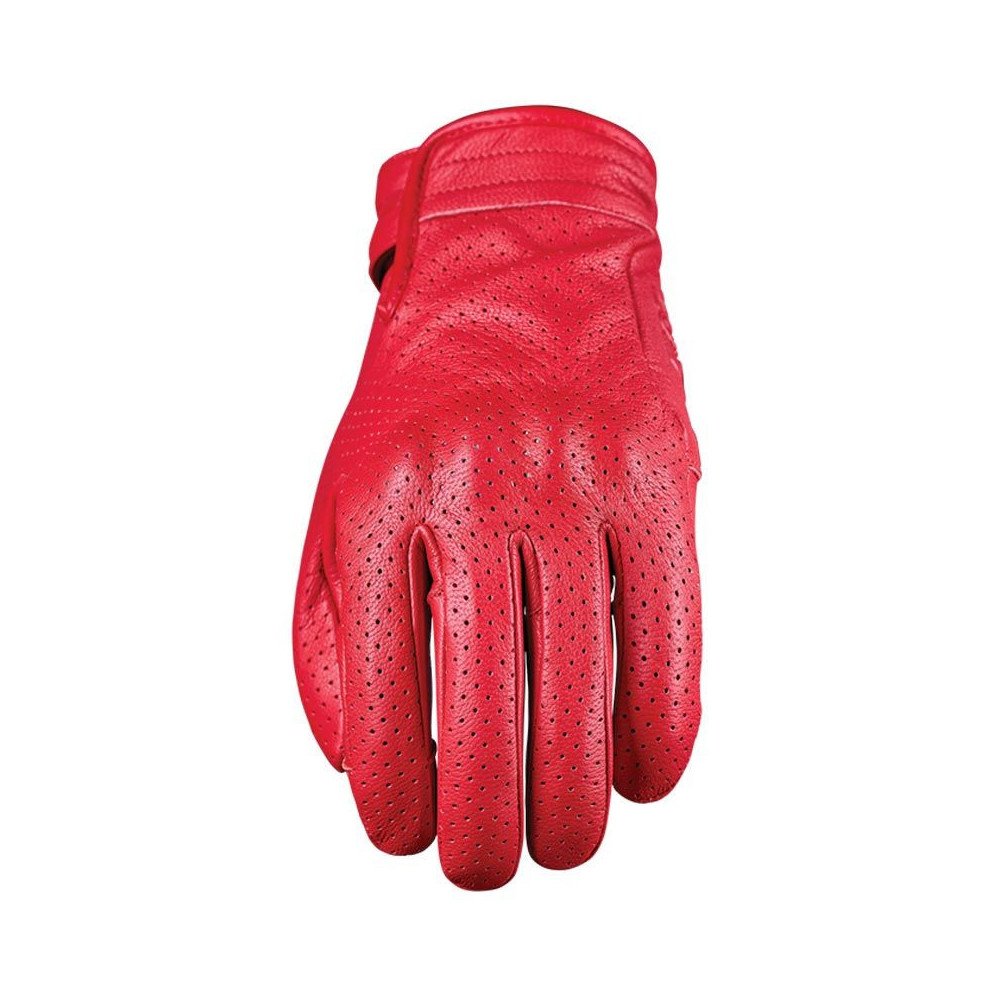 Gants Five Mustang Evo Woman S – Cuir Chèvre Été – CE EN13594 NV1 – Rouge/Noir – Neufs