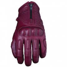 Five Kansas Mujer S Borgoña retro de piel de cabra guantes de moto CE EN13594 Nuevo