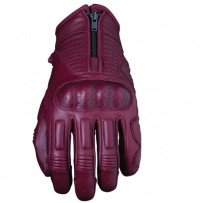 Gants moto femme Five Kansas Woman S Burgundy cuir chèvre rétro CE EN13594 Neufs