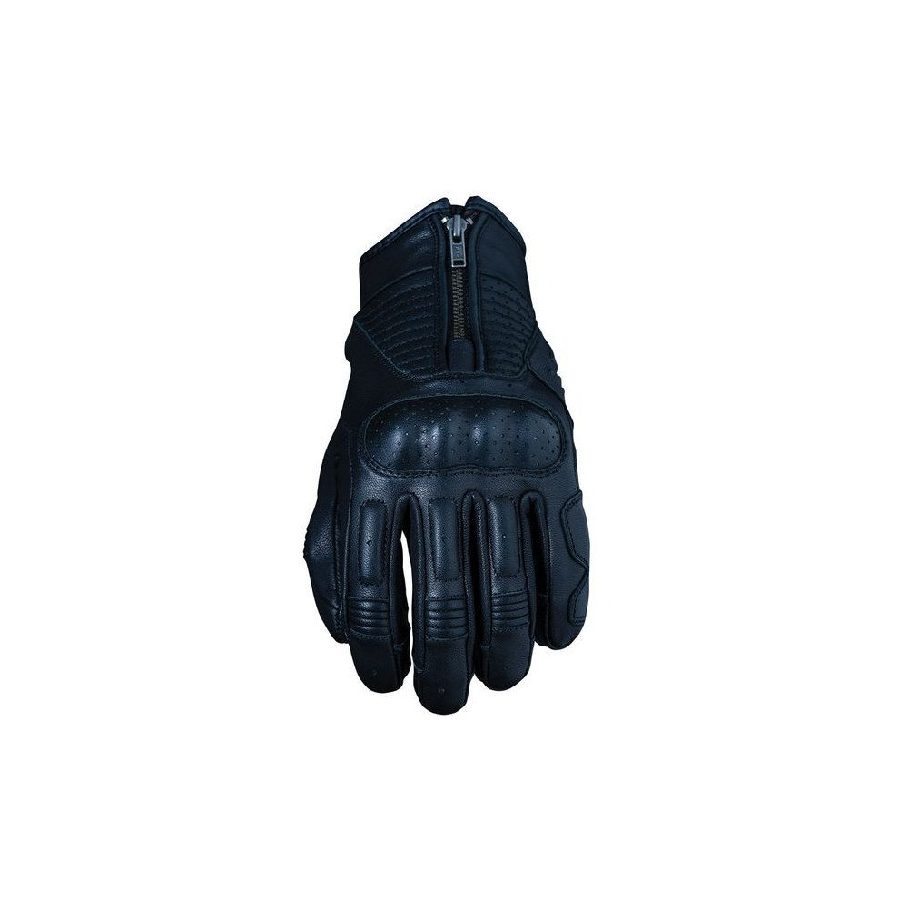 Motorradhandschuhe Five Kansas Woman XS - Ziegenleder Retro - CE EN13594 NV1 - Schwarz - Neun