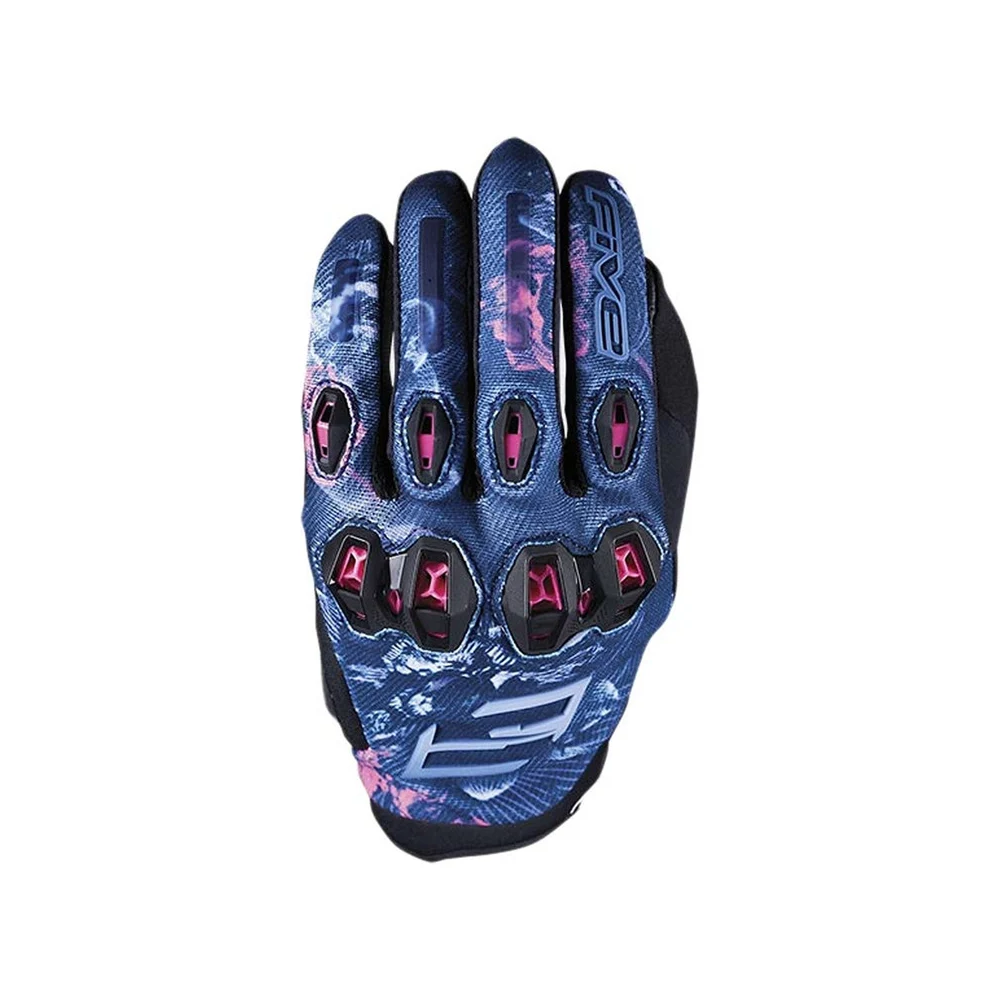 Women’s motorcycle gloves Five Stunt Evo 2 Woman S Flowers pink textile CE EN13594 New