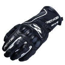 Women’s motorcycle gloves Five RFX4 Lady S racing leather CE carbon shell on the knuckles black/white New