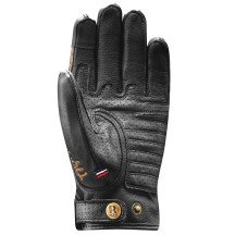 Guantes moto hombre Racer Cally S verano vintage piel cabra ErgoFlex CE EN13594 negro Nuevo
