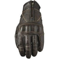 Motorradhandschuhe Mann Five Kansas XS Sommer Ziegenleder Retro CE Phalanx braun Neun
