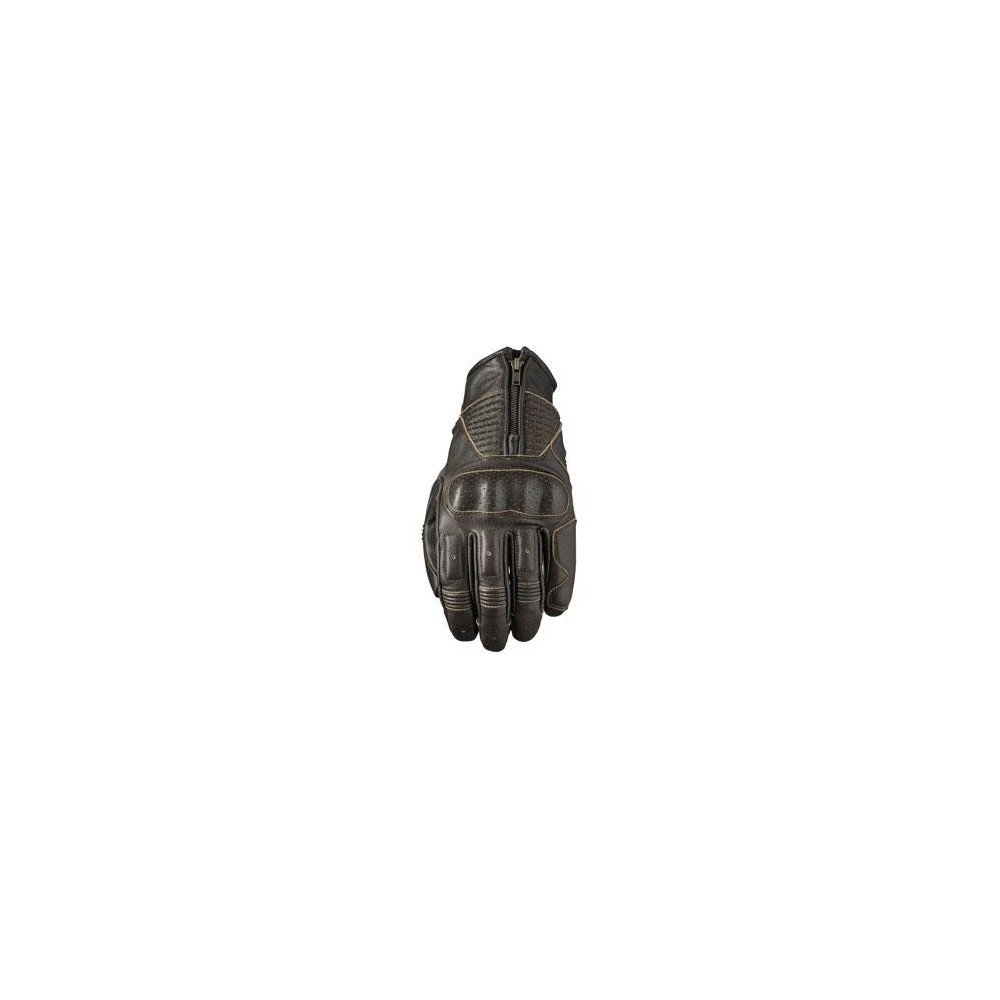 Cinco Kansas XS hombres verano retro de piel de cabra CE falanges marrón guantes de moto Nuevo
