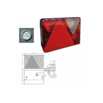 arrière-right lightERDEAJBA RL80 5-function round connector trailer