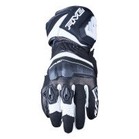 Women’s motorcycle gloves Five RFX4 Evo Woman XL racing goatskin leather CE EN13594 black/white New