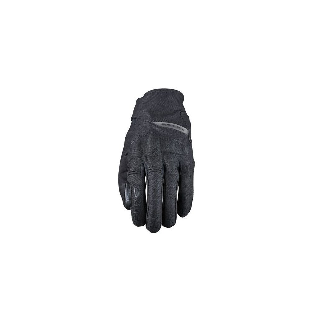 Five Spark L verano negro cabra cuero moto guantes ErgoProtech CE Nuevo
