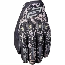 Gants moto homme Five Stunt Evo 2 L été cuir chèvre AirgoProtech CE blanc Neufs