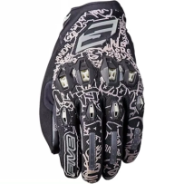 Gants moto homme Five Stunt Evo 2 L été cuir chèvre AirgoProtech CE blanc Neufs