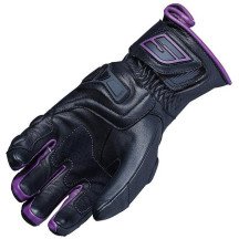Cinco RFX4 Mujer L mediados de temporada negro / púrpura CE carreras de cuero de cabra guantes de moto de las mujeres Nuevo