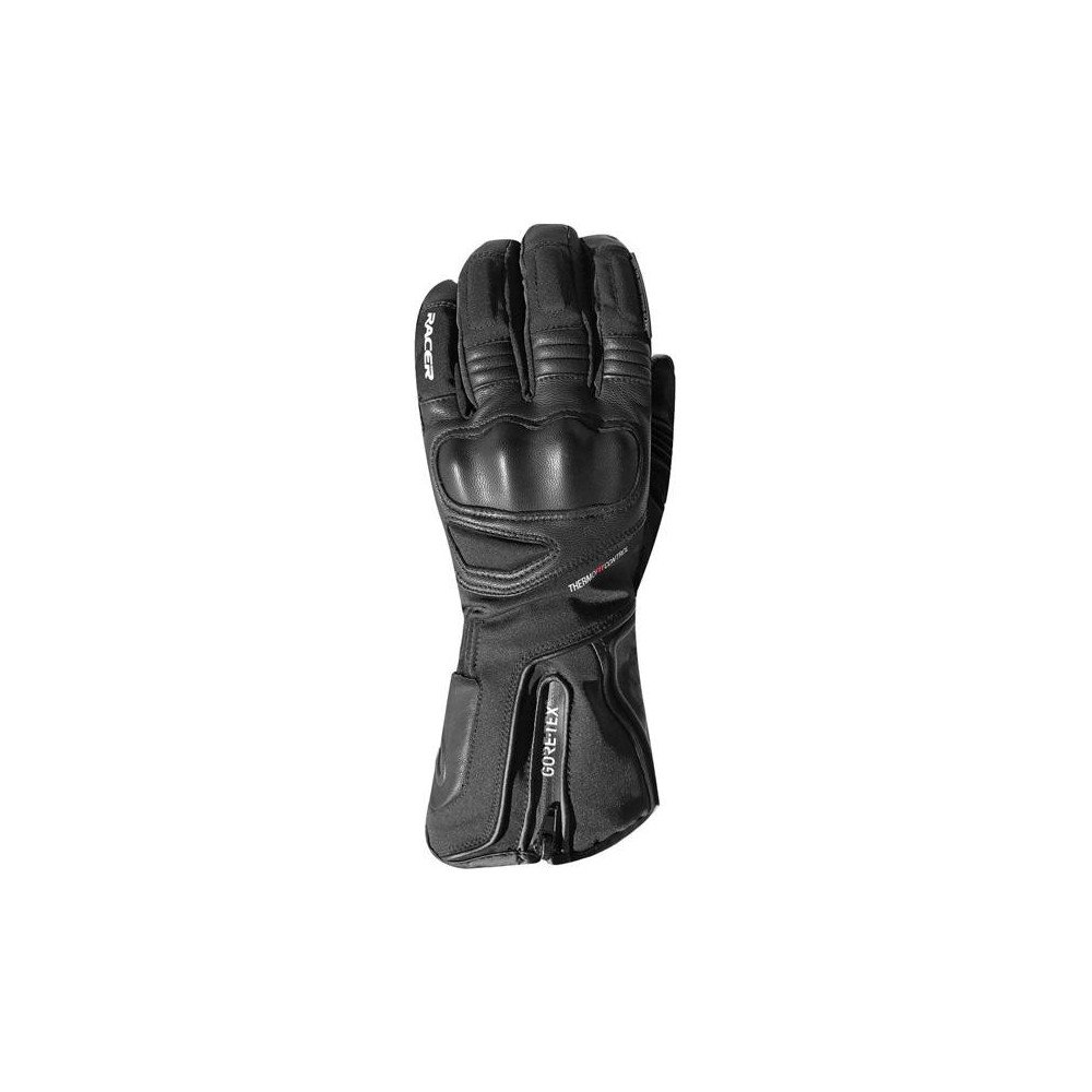Motorradhandschuhe Mann Racer Dynamic 4 Gore-Tex 3XL Winter Leder Softshell Fiberfill CE schwarz Neun