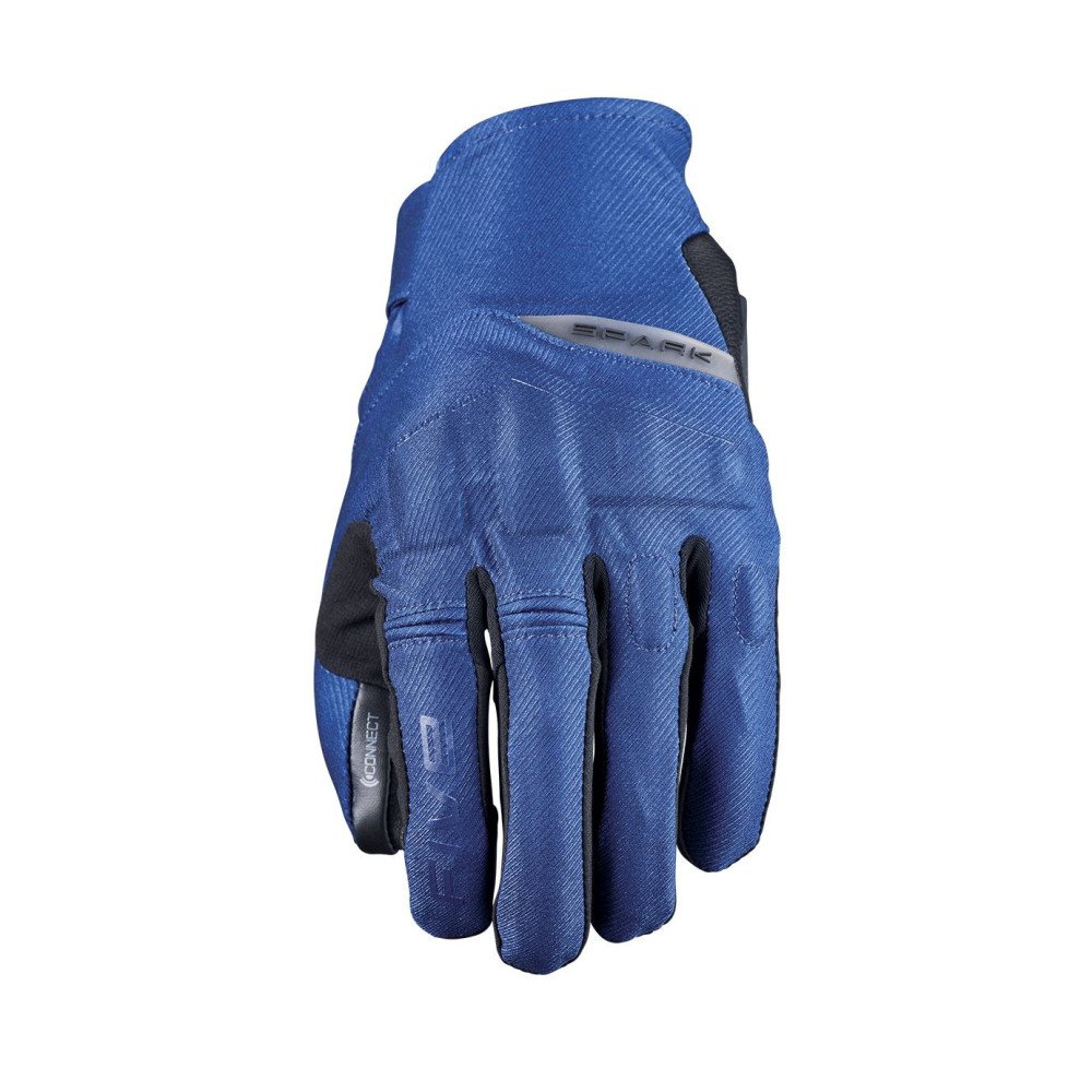 Five Spark M verano guantes de cuero de cabra moto ErgoProtech CE azul Nuevo