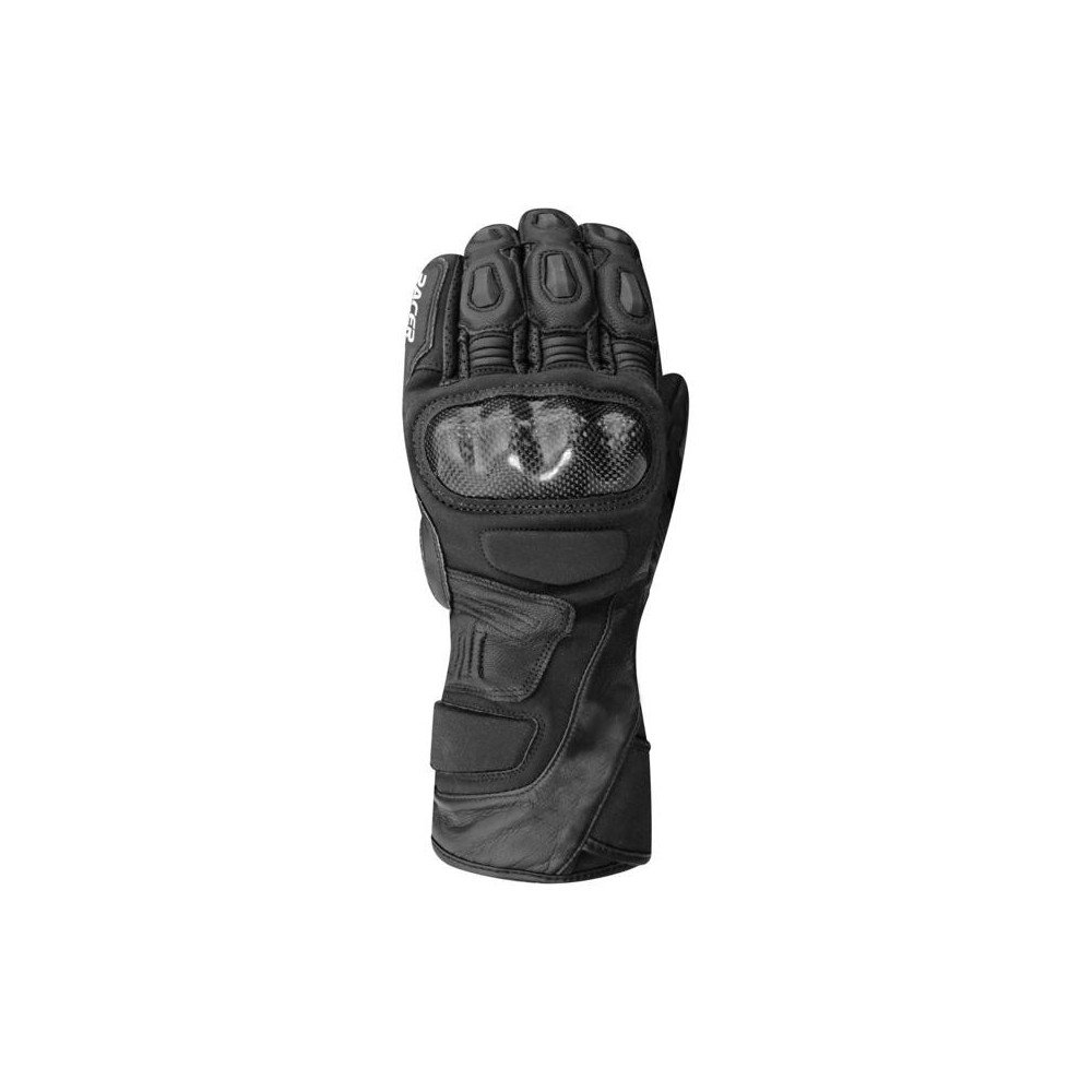 Gants moto unisexe Racer Predator 2 S été cuir chèvre carbone CE noir Neufs