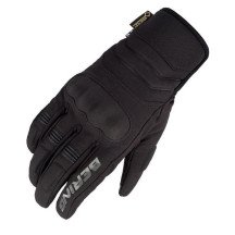 Bering Eksel Gore-Tex L mediados de temporada de cuero de cabra negro Softshell CE guantes de moto de las mujeres Nuevo
