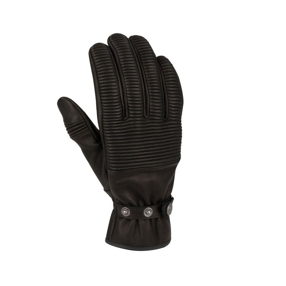 Men’s motorcycle gloves Segura Roxo M mid-season vintage goatskin leather CE black New