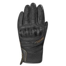 Women’s motorcycle gloves Racer Opale L summer perforated leather Spandex CE black New