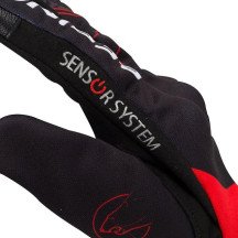 Men’s Bering Grissom motorcycle gloves XS summer polyester fabric Amara Sensor System CE black/red New