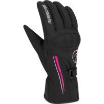 Damen-Motorradhandschuhe Bering Lady Kevina XS Übergangszeit Softshell wasserdichte Membran CE schwarz/fuchsia Neu