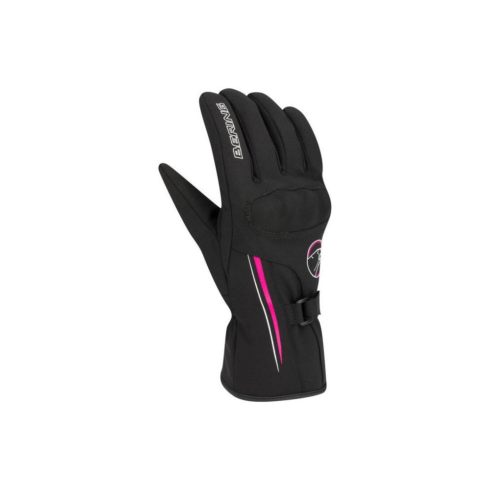 Guantes moto mujer Bering Lady Kevina XS entretiempo Softshell membrana impermeable CE negro/fucsia A estrenar
