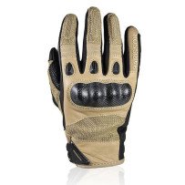 Men's motorcycle gloves Harisson Spy 2 Evo M summer cowhide leather mesh CE camel New