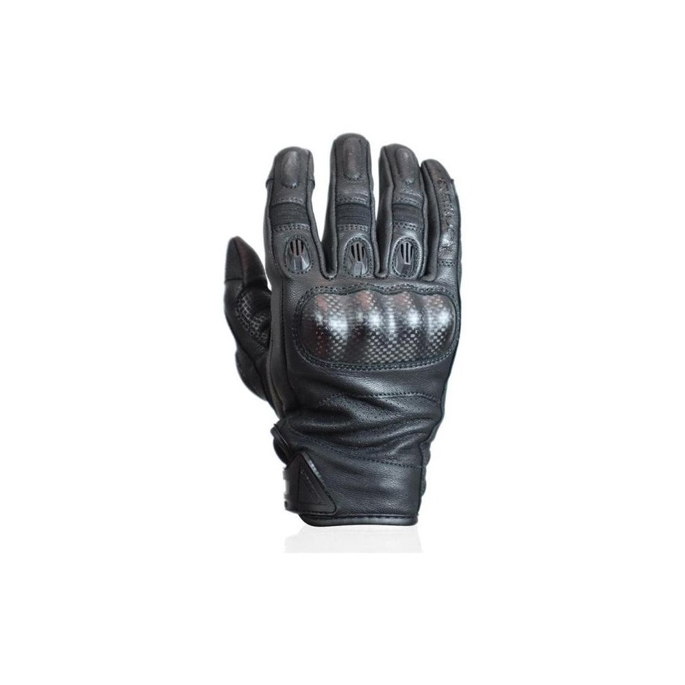 Unisex motorcycle gloves Harisson Spy Pro M summer cowhide leather CE black New
