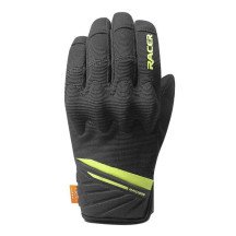 Gants moto homme Racer Roca 2 M été Spandex Néoprène D3O CE noir/jaune fluo Neufs