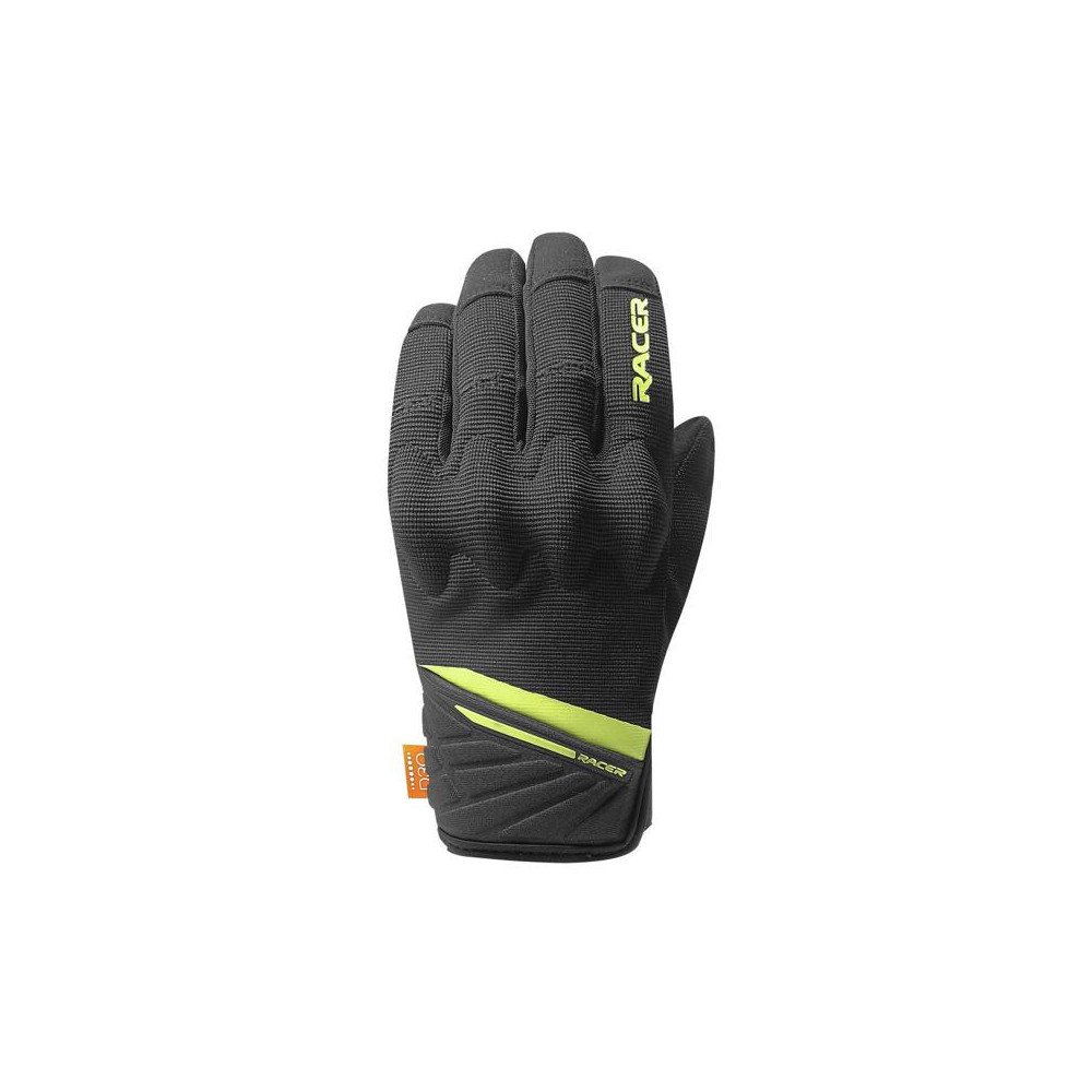 Guantes de moto para hombre Racer Roca 2 M Summer Spandex Neopreno D3O CE negro/amarillo fluor a estrenar