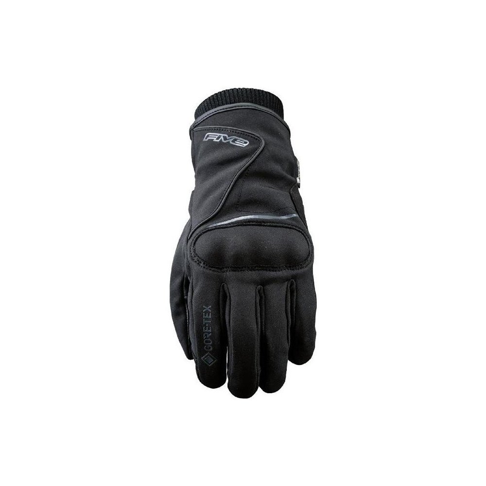 Guantes de moto para hombre Five Stockholm Gore-Tex 2XL media temporada piel de cabra Gore-Tex Thinsulate CE negro Totalmente nu