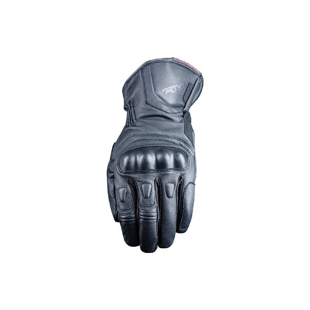 Guantes de moto Five Street WP 2XL de hombre para entretiempo en piel de cabra perforada con puño largo CE, negro Nuevo