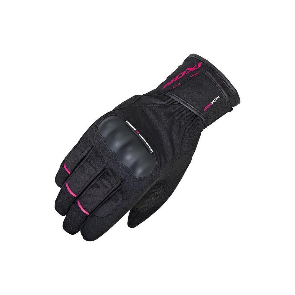 Guantes de moto para mujer «Ixon» Pro Russel Lady S de invierno, tejido Chamude, membrana impermeable, homologación CE, color ne