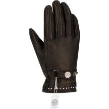 Gants moto femme Segura Lady Cox XS été cuir chèvre cristaux Swarovski CE noir Neufs